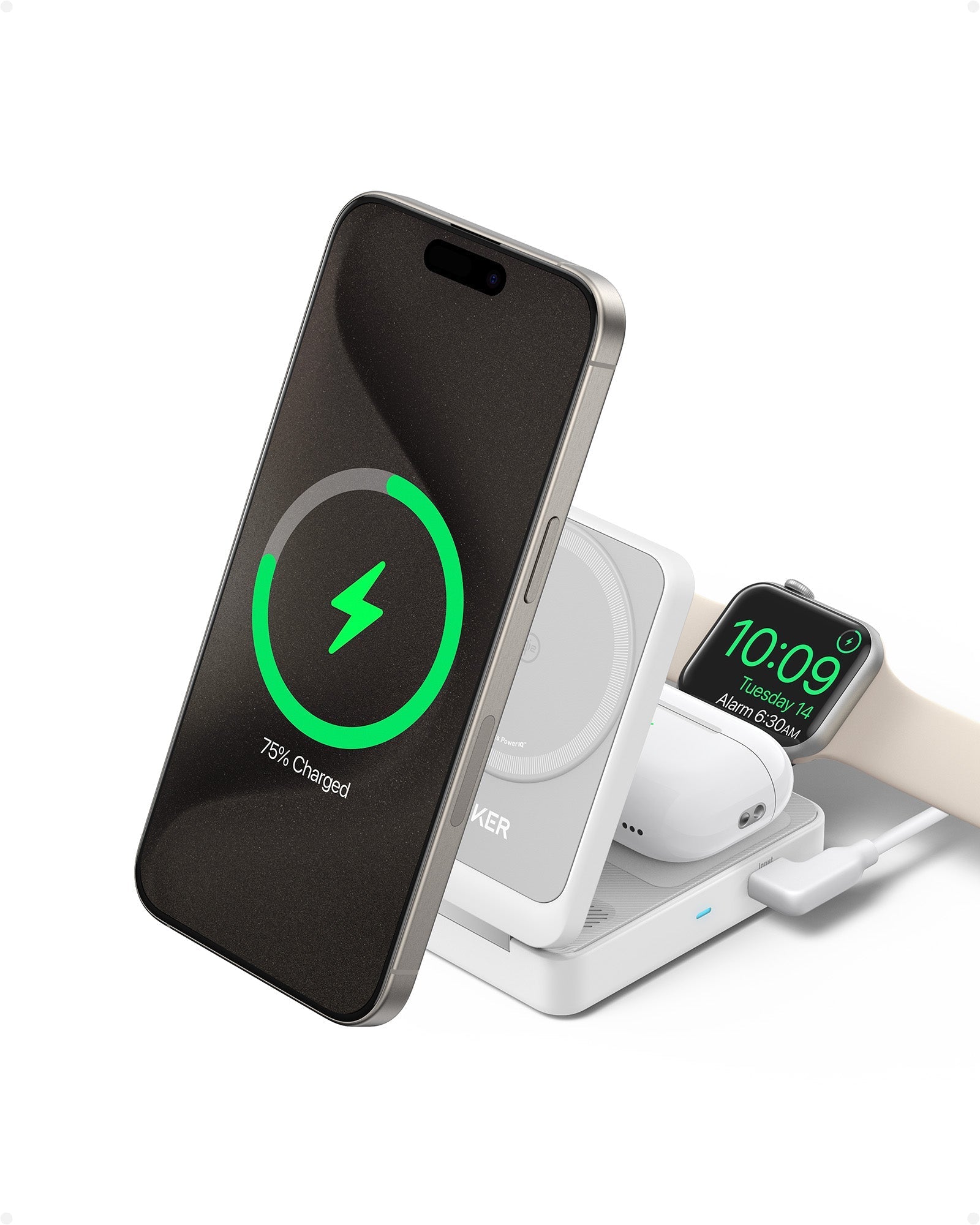 Anker MagGo Wireless Charging Station (Foldable 3-in-1) - Mann