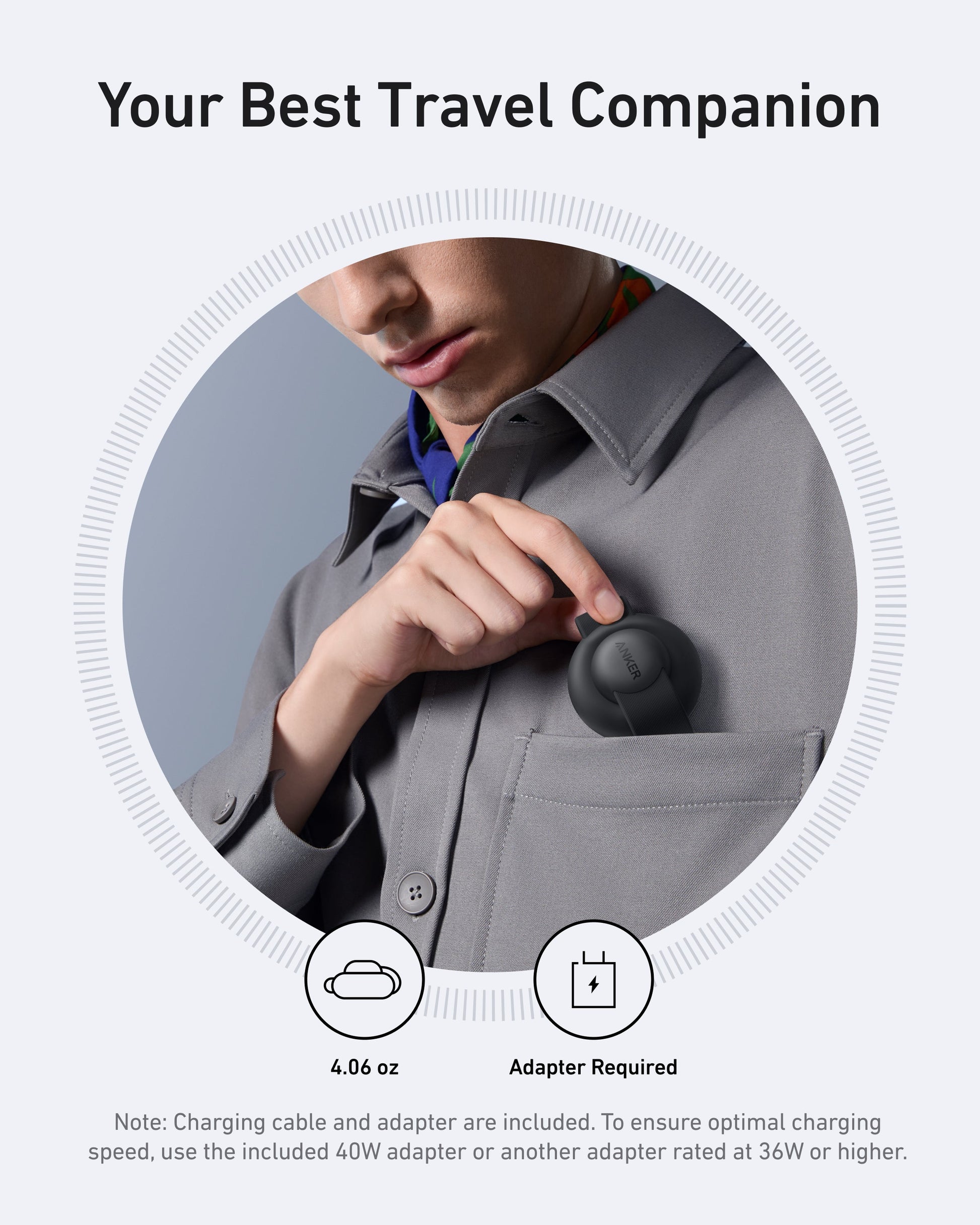 Anker MagGo Wireless Charging Station (3-in-1, Foldable Pad) - Mann