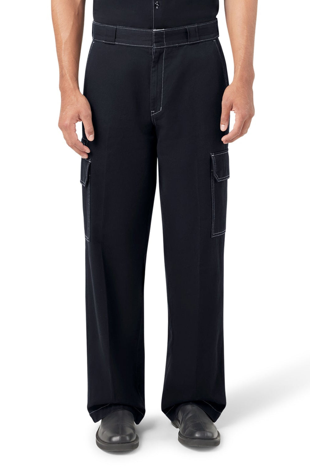 Size 34x32 Dickies Riverbend Cargo Work Trousers 'Black'