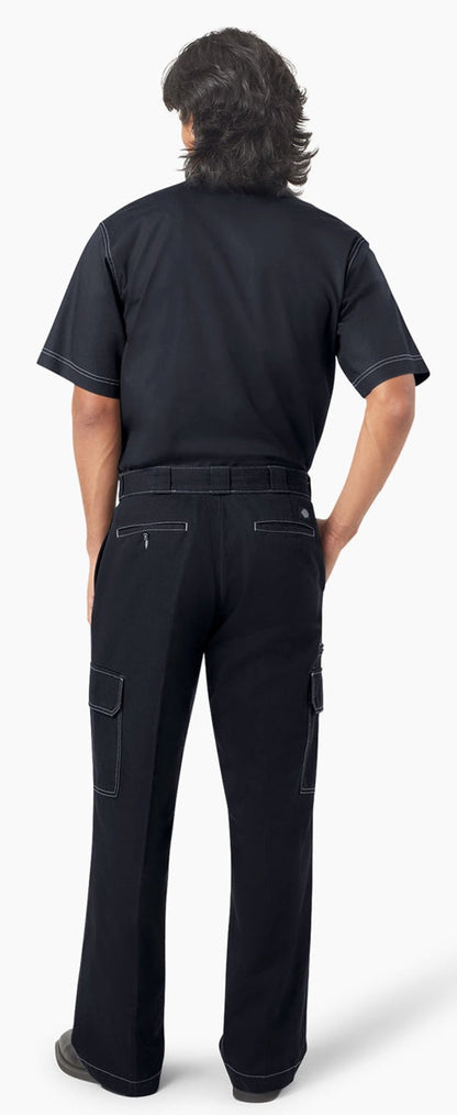 Size 34x32 Dickies Riverbend Cargo Work Trousers 'Black'