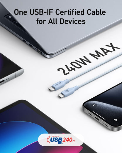 Anker 543 USB-C to USB-C Cable (Bio-Braided, 6 ft) - Mann