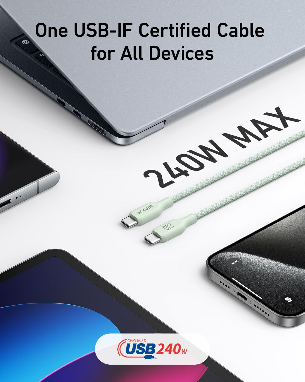 Anker 543 USB-C to USB-C Cable (Bio-Braided) - Mann