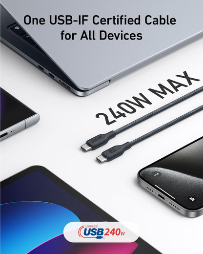 Anker 543 USB-C to USB-C Cable (Bio-Braided, 6 ft) - Mann