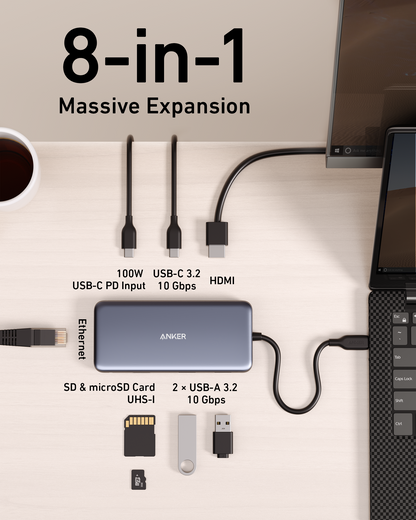 Anker 555 USB-C Hub (8-in-1) - Mann