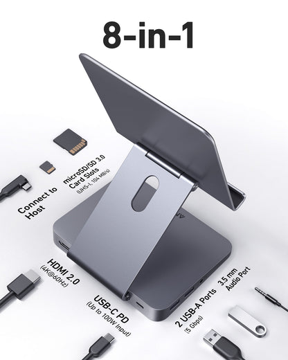 Anker 551 USB-C Hub (8-in-1, Tablet Stand) - Mann