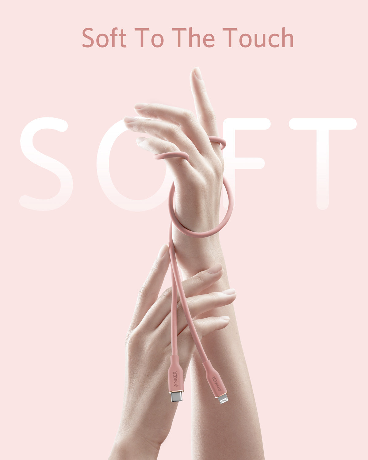 Anker 641 USB-C to Lightning Cable (Flow, 3 ft Silicone) - Mann