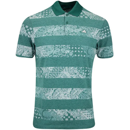 Size S Adidas Go-To Stripe Print Golf Polo
