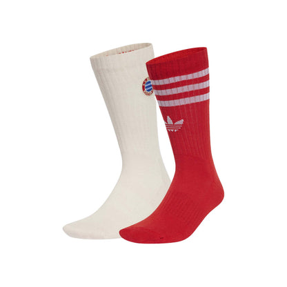 Adidas FC Bayern Crew Socks - Linen/Red