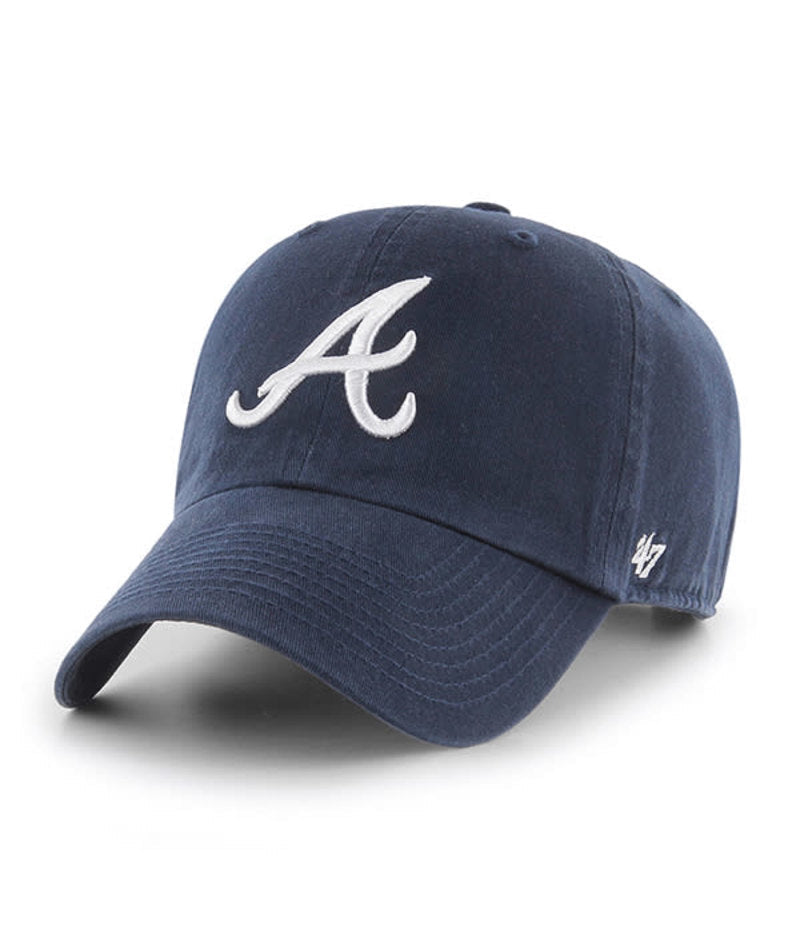 Atlanta Braves - Navy Heritage Clean Up Hat, 47 Brand - Mann