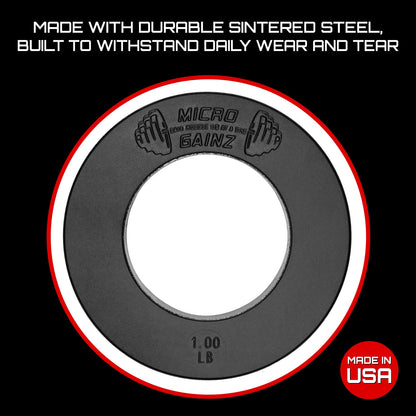 Micro Gainz Olympic Size Fractional Weight Plates Pair of 1LB Plates