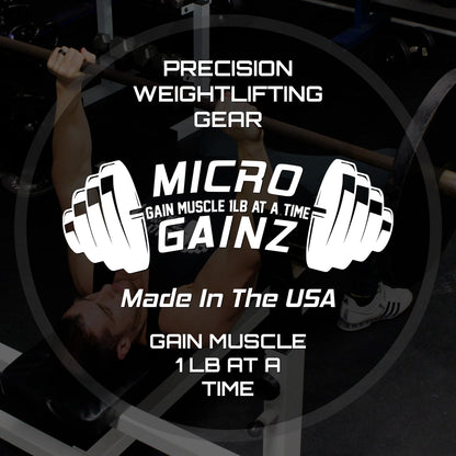 Micro Gainz Olympic Size Kilogram Fractional Steel Weight Plates .25KG Plates: Set of 2