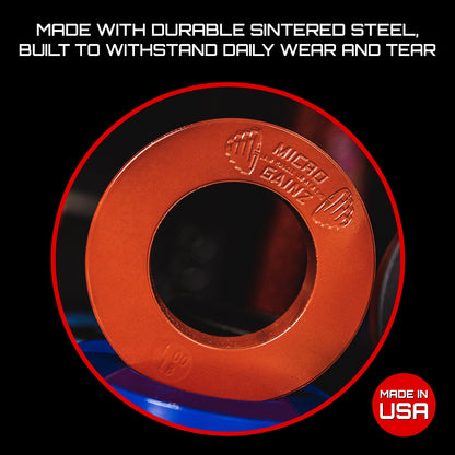 Micro Gainz Olympic Size Fractional Weight Plates Pair of Red 1LB Plates