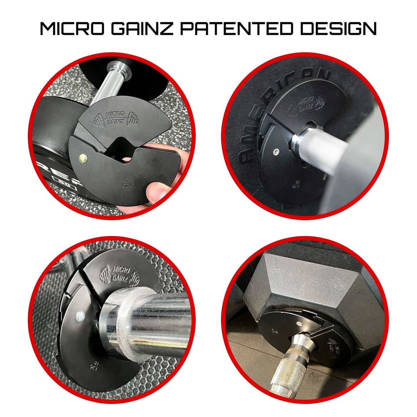 Micro Gainz Double Pack of 1LB & 1.25LB Dumbbell Fractional Weight Plates