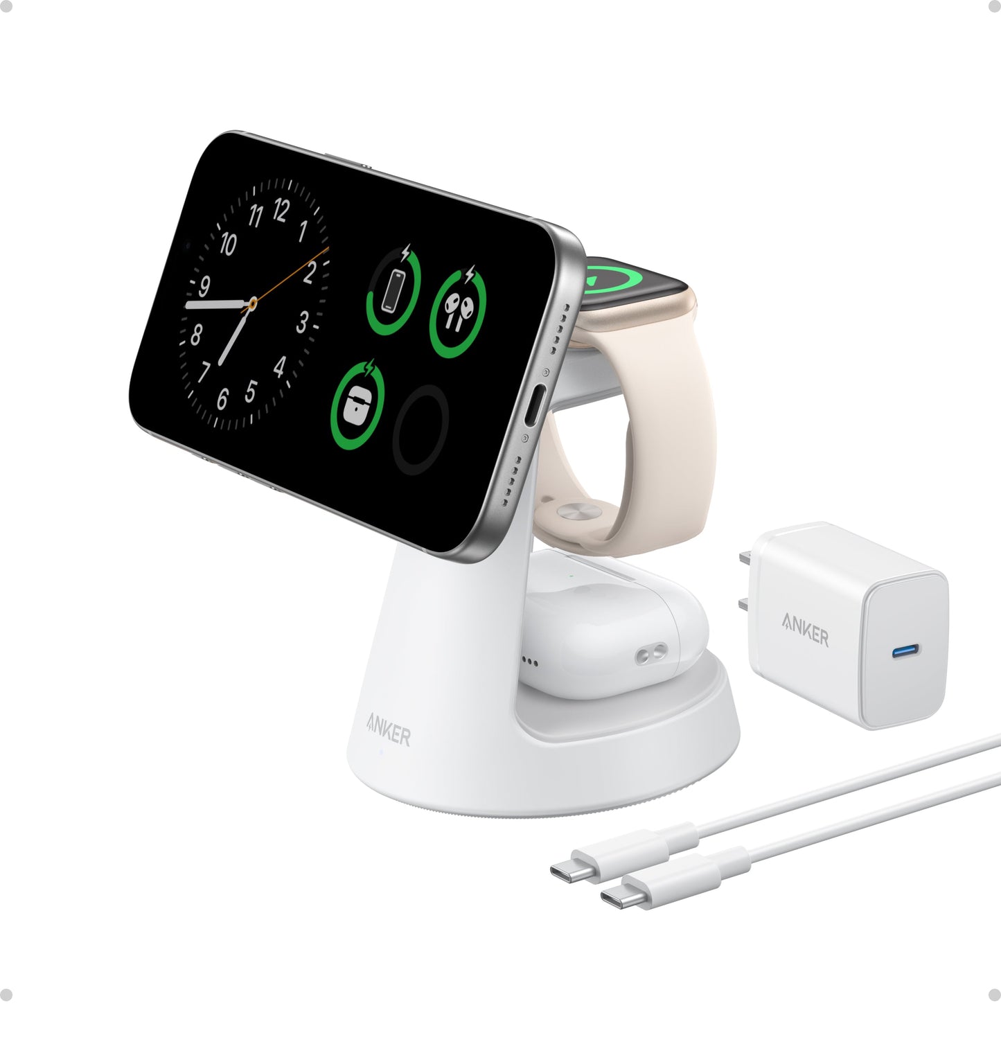 Anker MagGo Wireless Charging Station (3-in-1, Dock Stand) - Mann