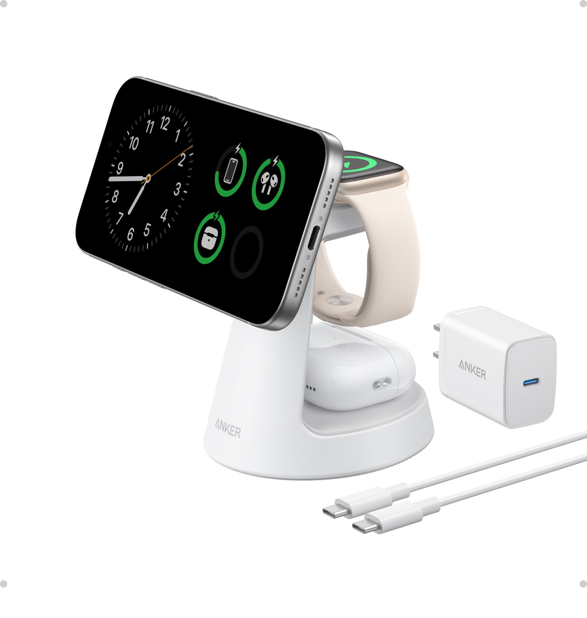 Anker MagGo Wireless Charging Station (3-in-1, Dock Stand) - Mann