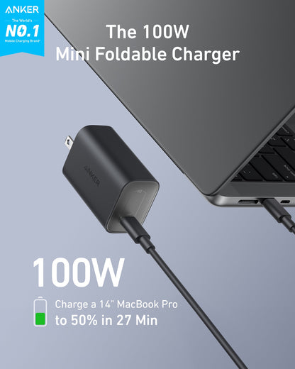 Anker Nano Charger (100W) with USB-C Cable - Mann