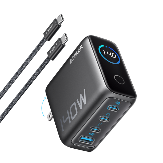 Anker Charger (140W, 4-Port, PD 3.1) with USB-C Cable - Mann