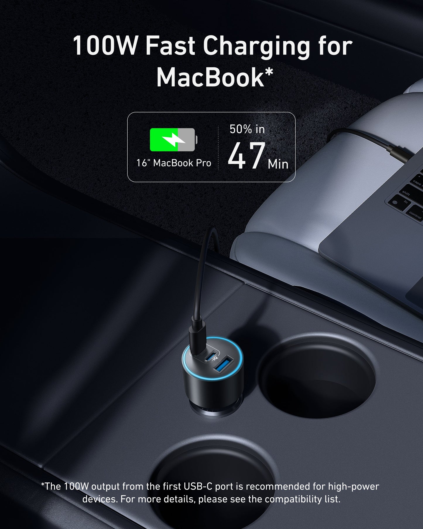Anker Nano Car Charger (167.5W, 3 Ports) - Mann