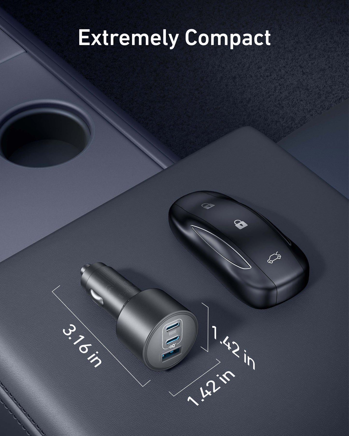 Anker Nano Car Charger (167.5W, 3 Ports) - Mann