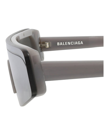 Balenciaga Shield-Frame Recycled Acetate Sunglasses 'Grey/Silver'