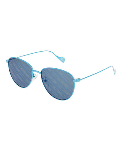 Balenciaga Round-Frame Metal Sunglasses 'Blue'