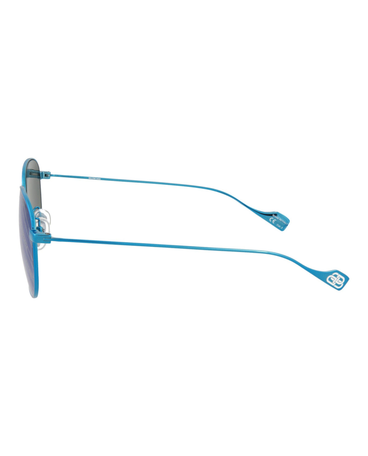 Balenciaga Round-Frame Metal Sunglasses 'Blue'