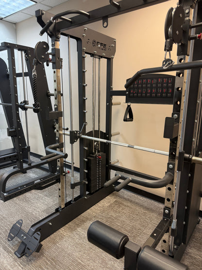 SFE All-in-One Home Gym, Power Rack w/ Smith Machine & Functional Trainer w/ 2x - 220lb Weight Stacks