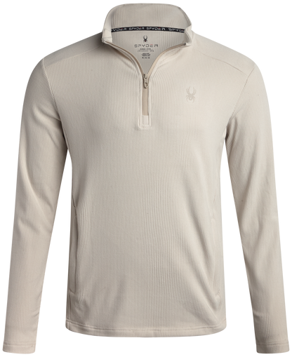 Size XL Spyder Corduroy Double Knit Quarter Zip - Bone