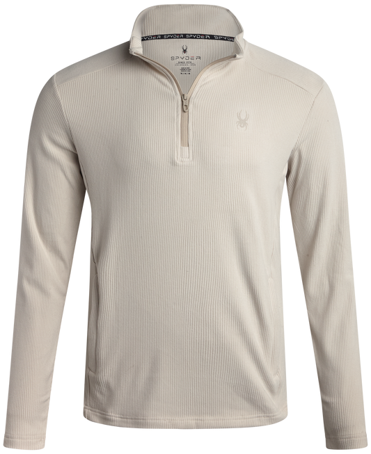 Size XL Spyder Corduroy Double Knit Quarter Zip - Bone