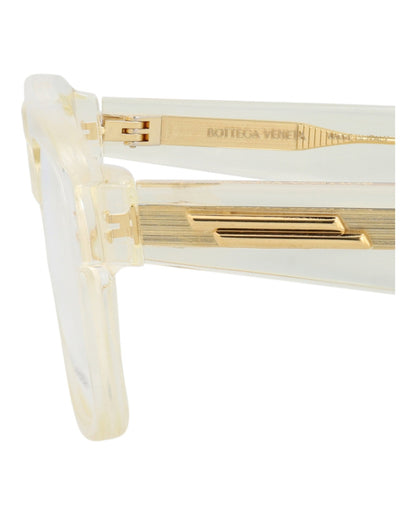 Bottega Veneta Square-Frame Acetate Optical Frames 'Beige'