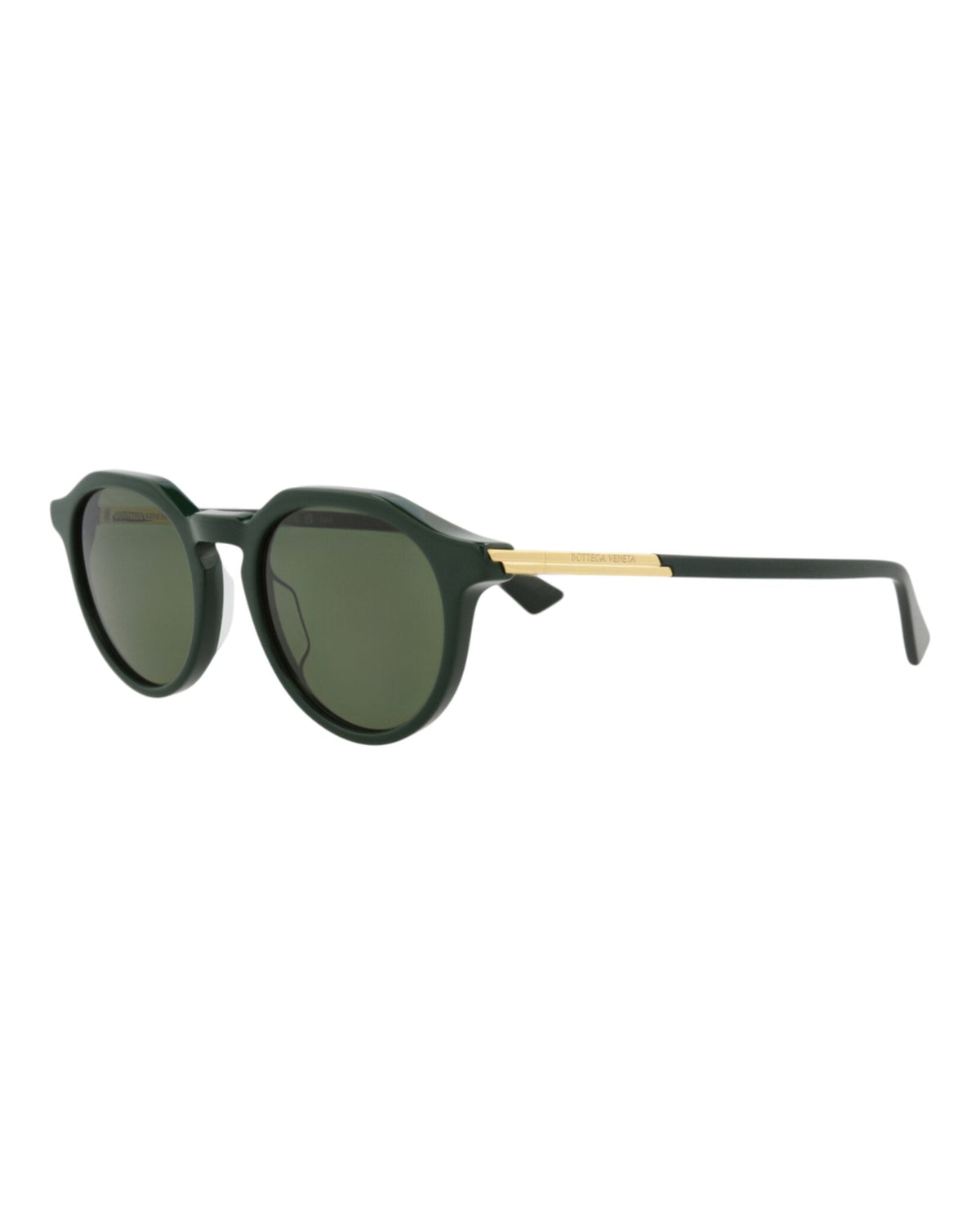 Bottega Veneta Round-Frame Recycled Acetate Sunglasses 'Green'