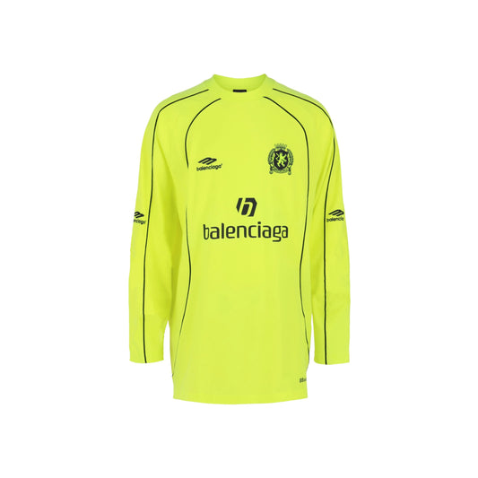 Balenciaga Oversized Long-Sleeve Soccer T-Shirt