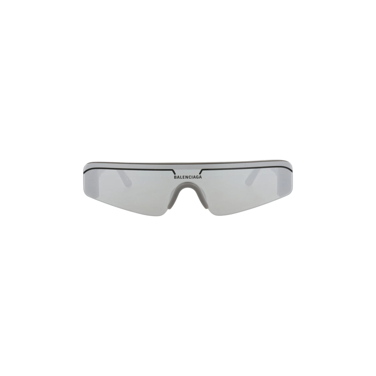 Balenciaga Shield-Frame Recycled Acetate Sunglasses 'Grey/Silver'