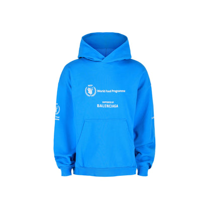 Balenciaga X World Food Programme Graphic Print Hoodie 'Blue'