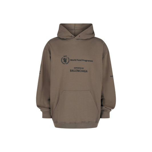Balenciaga X World Food Programme Graphic Print Hoodie 'Brown'