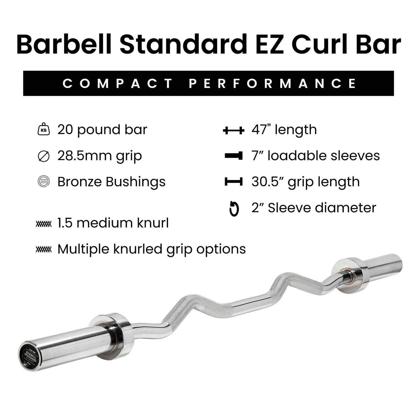 Barbell Standard - EZ Curl Bar Weight Sets - Mann