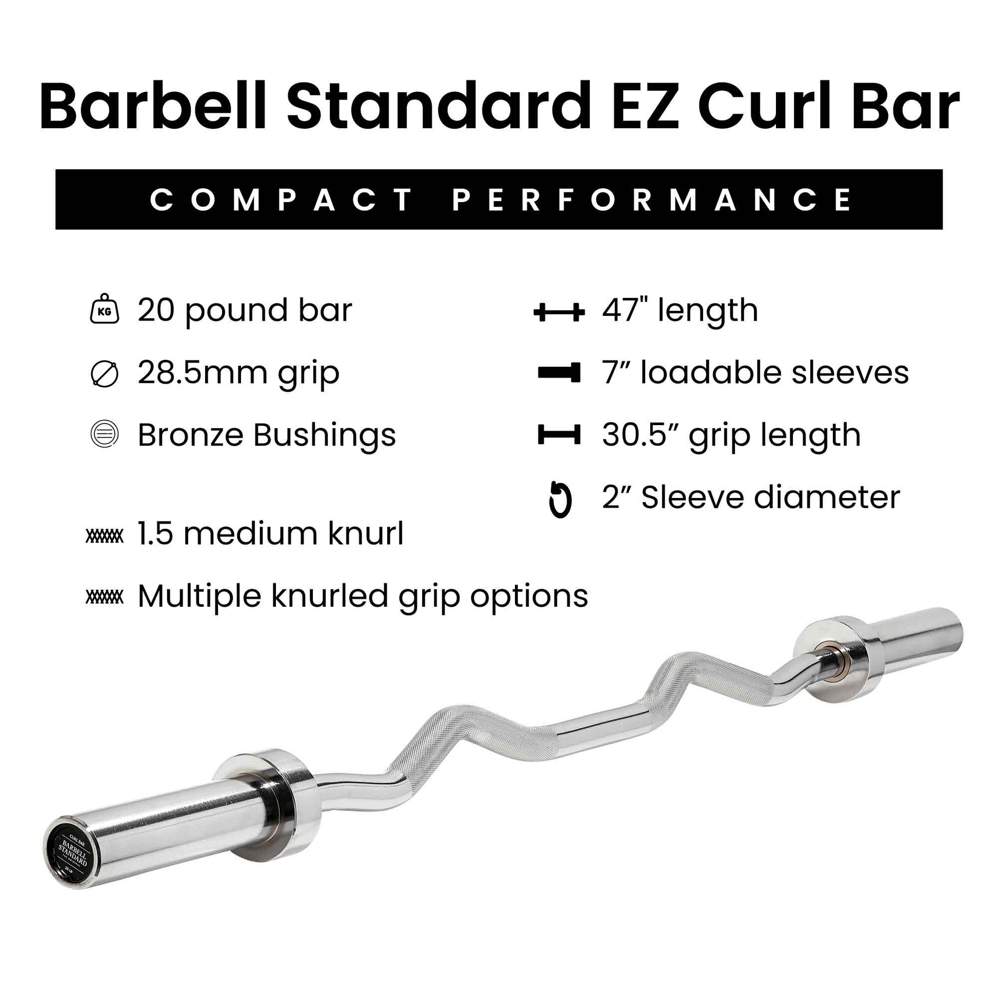 Barbell Standard - EZ Curl Bar Weight Sets - Mann