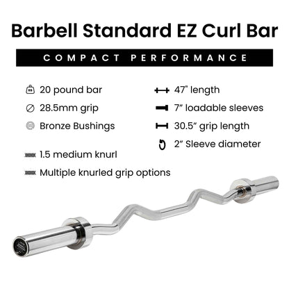 Barbell Standard - EZ Curl Bar Weight Sets - Mann