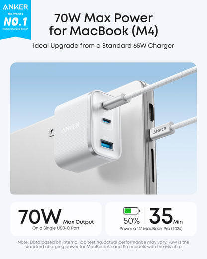 Anker Nano Charger (70W, 3 Ports) - Mann