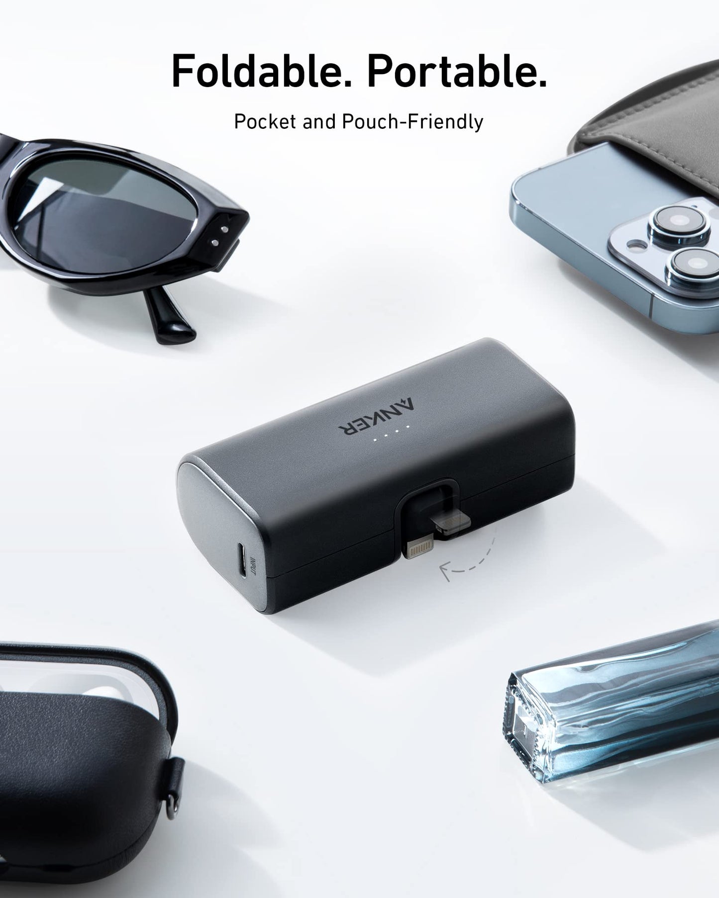 Anker Nano Power Bank (12W, Built-In Lightning Connector) - Mann