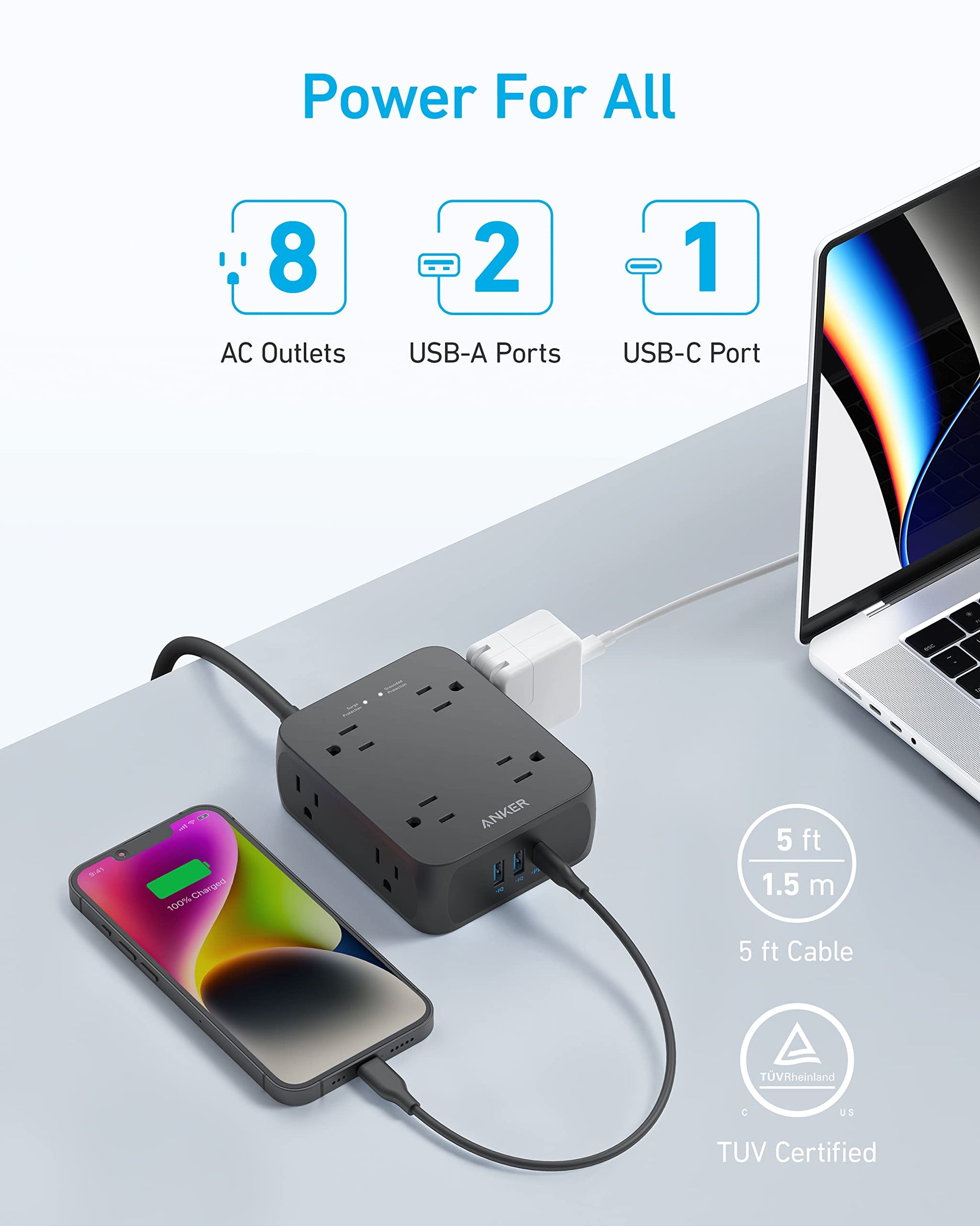 Anker 341 USB Power Strip - Mann