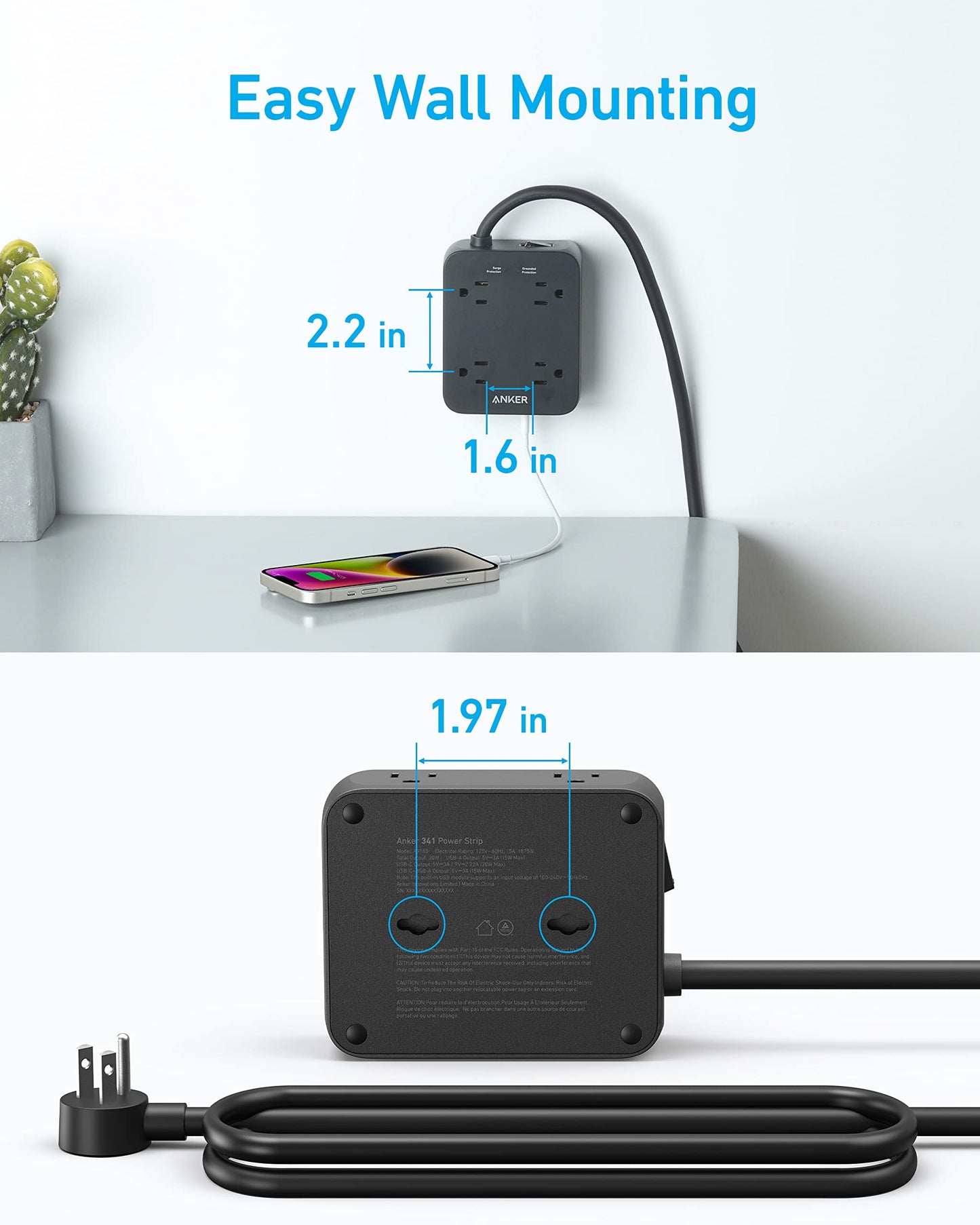 Anker 341 USB Power Strip - Mann