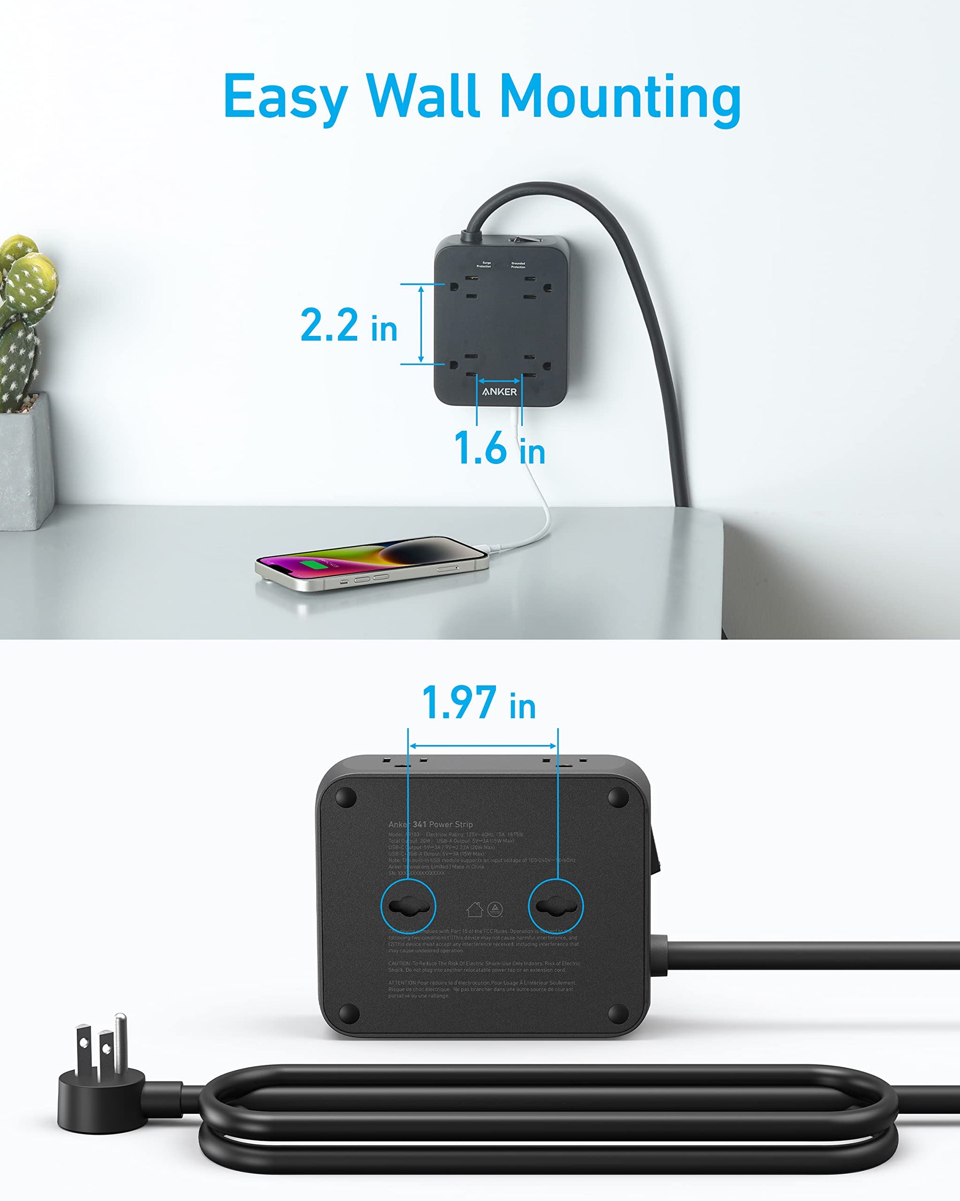 Anker 341 USB Power Strip - Mann