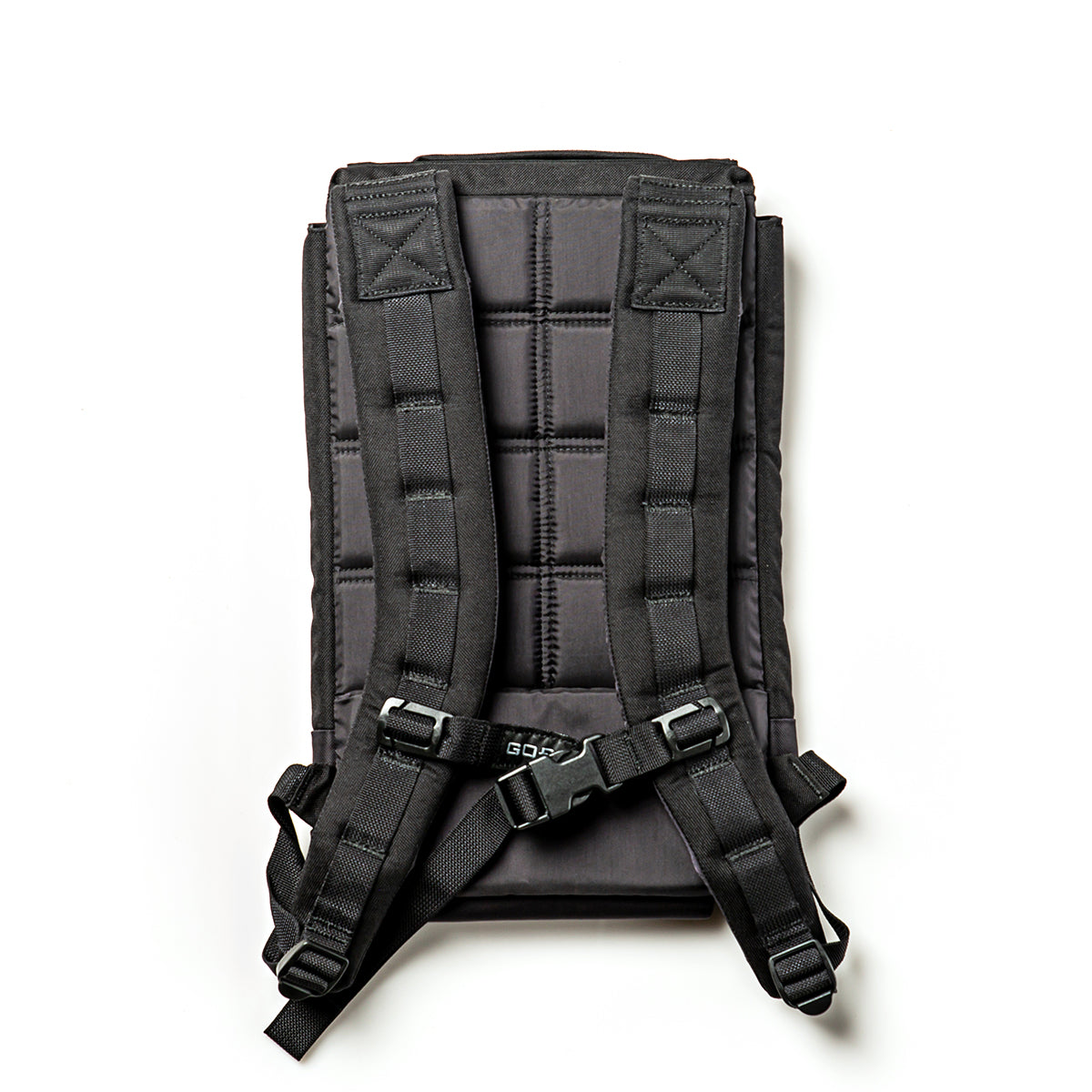 Black tactical weight vest with padded straps and durable stitching on white background