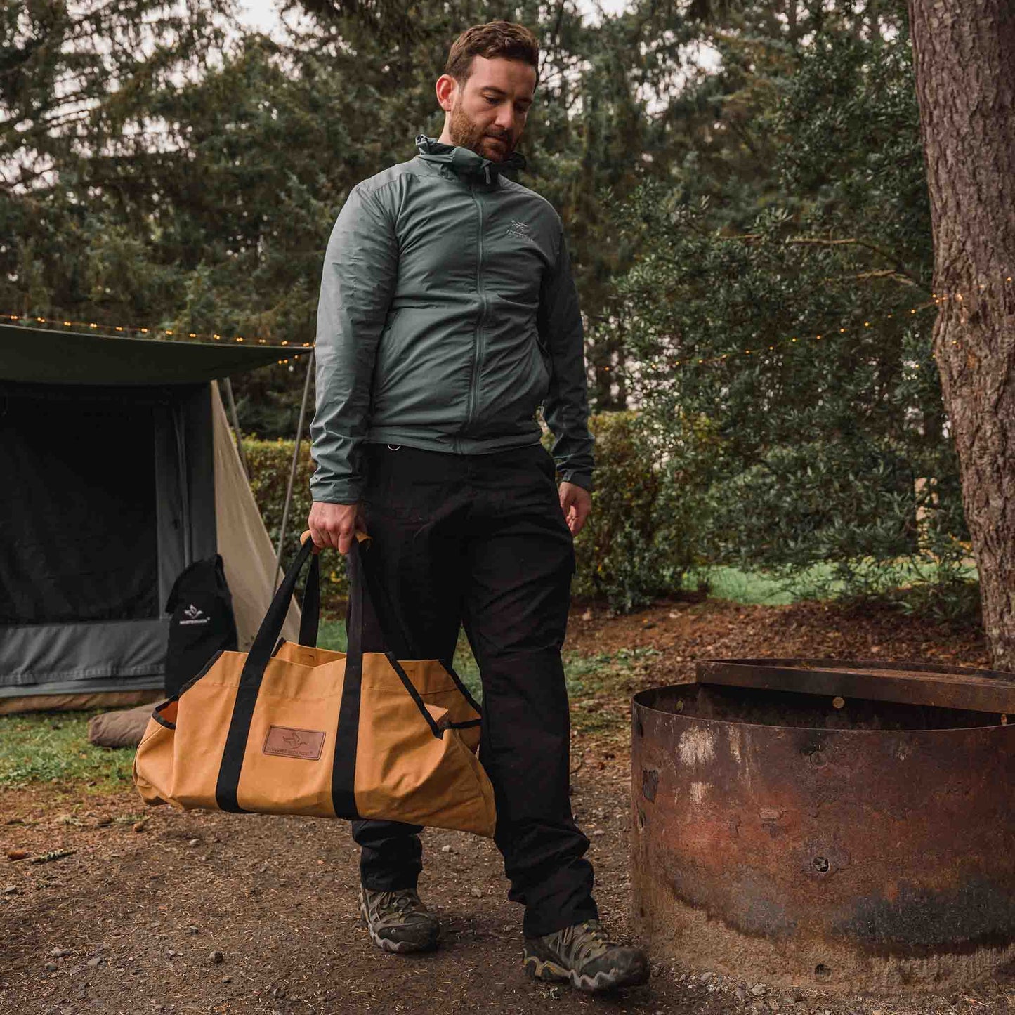 WDO Boat Shape Canvas Firewood Log Carriers