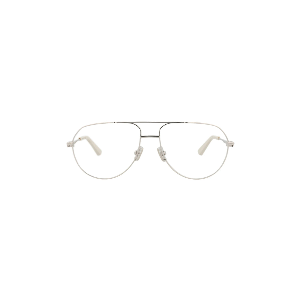 Bottega Veneta Aviator-Frame Metal Optical Frames 'Silver'