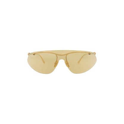 Bottega Veneta Shield-Frame Metal Sunglasses 'Gold'