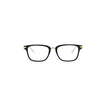Bottega Veneta Square-Frame Acetate Optical Frames 'Black/Gold'