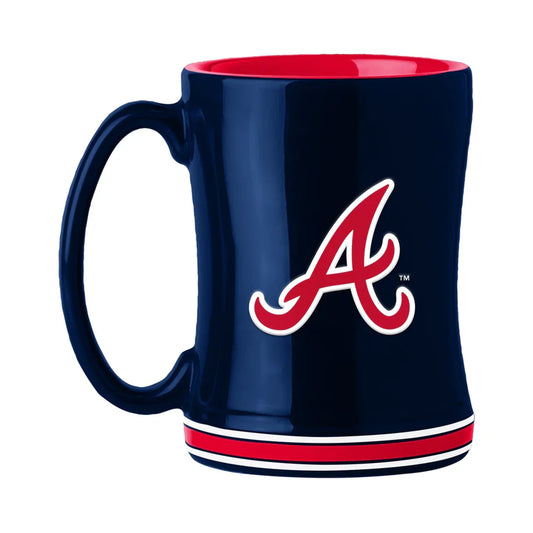 Atlanta Braves - MLB Boelter Brands Unisex Sculpted 14oz Relief Mug - Mann