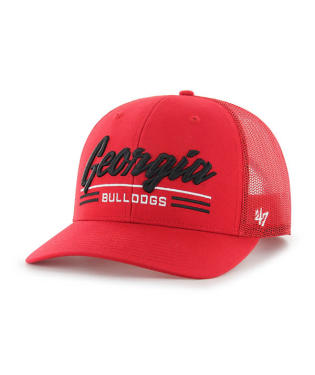 Georgia Bulldogs - Red Garner Trucker Hat, '47 Brand - Mann